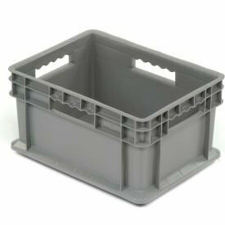 AKRO-MILS GEC&#153; Solid Straight Wall Container, 15-3/4"Lx11-3/4"Wx8-1/4"H, Gray 37288GREYGBL
